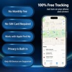 GPS Tracker for Vehicles, No Subscription or SIM Required, Hidden Vehicle Locator, Magnetic Waterproof, Accurate Tracking, 365-Day Battery Life, iOS Only (Black) - Image 2