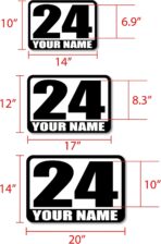MC MOTOPARTS Magnet Racing Number - Fully Custom Track Day & Autocross Car Door Magnetic Vinyl Decal - Name, Make, Model, Flag - 2 Pieces | 10" x 14", 12" x 17", 14" x 20"Inch | Waterproof, Mud-Proof - Image 4