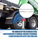 2 Pcs 2" X 24" Studded Mud Flap Top Plate with Perforated, Stainless Steel, for Fixing Mudguard (2 Pcs,Porous) - Image 4