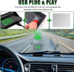 GPS Heads up Display for Cars with HD Large Font,USB Plug & Play Digital Speedometer for Car with Adjustable Brightness,Universal Car HUD Head up Display for Speed Displays - Image 7