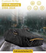 Car Cover Waterproof All Weather Custom Fit for Ford Mustang 1994-2025, 420D Oxford Full Outdoor Automtive Heavy Duty Covers Windproof Snowproof Dustproof UV Hail Protection Accessories - Image 2