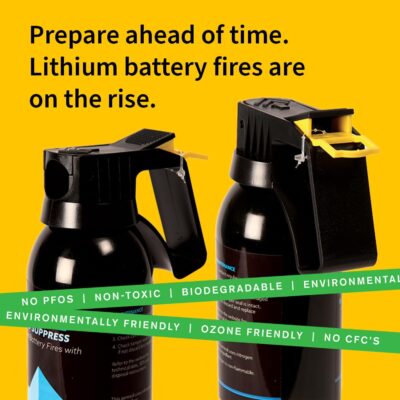 Lithium-Ion Fire Suppressant by Battery Ice | Patented Technology | Compact Fire Aerosol Spray for Home, Garage and Office | Non-Toxic, Eco-Friendly & Easy to Use (Single) - Image 6
