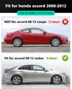 DiffCar® for Honda Accord Floor Mats 2008 2009 2010 2011 2012 (Gas Only), All-Weather TPE Car Accessories for 8th Accord Sedan (Not Fit Coupe), Interior Rubber Car Floor Mat & Trunk Liner, Black Rugs - Image 3