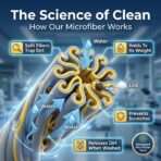 Microfiber Towels for Cars - 15.7" x 15.7" inches, Highly Absorbent Professional Grade Drying Towel Set for Superior Cleaning and Drying Performance - Car Drying & Kitchen Towel - Pack of 3 - Image 6