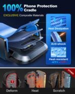 VANMASS【85+LBS Strongest Suction & Military-Grade Ultimate Car Phone Mount【Patent & Safety Certs】 Cell Phone Holder Truck for Dashboard Windshield Vent for iPhone 17 Pro Max 16 15 14, Blue - Image 9