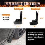 x xotic tech 4PCS Car Front & Rear Mud Flap Splash Guards Compatible with Honda Civic 11th Gen 2022 2023 2024 2025 2026 Fender Flare Mudguard Dirt Slush Trap Protector w/Hardware Accessories - Image 2