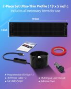 Multifunctional Bright 2PCS Devil Eyes for Cars Windshield - 19in x 5in [ Upgraded Chip Two Screens 100% Synchronized ] Programmable LED Eyes for Car - Flex LED Display - Sized Cars/SUVs/Trucks - Image 2