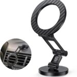 SYNCWIRE Fits MagSafe Car Mount, Magnetic Phone Holder for Car Dashboard, [Flexible Three-axis] 360° Rotation Magnetic Car Mount Strong Magnets Car Phone Holder for iPhone 17 16 15 14 Pro Max