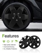 SCITOO 4pcs Set of 15-Inch Black Hubcaps can be Easily Installed on Car Truck SUV,Suitable for a Variety of Models,Beautiful and Rust-Proof - Image 5