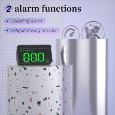 Heads Up Display for Cars,Windshield Speedometer Projector M1Green ,Digital GPS Speedometer with Speed,Driving Direction,Overspeed Alarm Fatigued Driving,GPS Mode for All Vehicles - Image 3