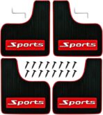 Universal Mud Flaps for Cars & Sedans - 4PCS Short (10.6"x9") Classic Splash Guards, Drill-Mount Installation with Tools & Screws