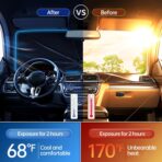 2026 Windshield Sun Shade Umbrella, Foldable Car Umbrella Sunshade with UV Block Car Front Window (Heat Insulation Protection) for Auto Windshield Covers Trucks Cars (Large) - Image 2