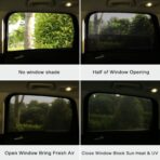 2pcs Car Front Window Screen Mesh, Suitable for Camping, Travel, UV-Protection, Breathable Mesh Car Window Sunshade for SUV Cars - Image 4