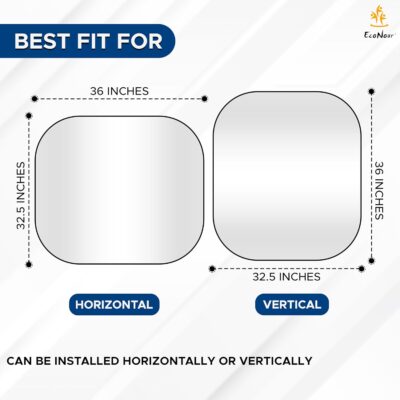EcoNour 2-Piece Truck Sun Shade for Windshield, Foldable Car Sunshades Reflect UV Rays, Truck Sun Protector Keeps Interior Cool, Automotive Interior Accessory for Comfortable Ride, Large 32.5x36 - Image 4