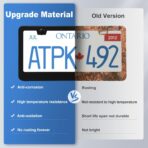 2 Pack License Plate Frames, Stainless Steel Car License Plate Cover Car Accessories with Screw Caps (Black) - Image 3