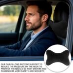 Car Headrest Pillow, Soft & Comfortable Memory Foam Car Neck Pillow for Driving Fatigue Relieve, Universal Cars Head Rest Pillows with Adjustable Strap, Car Interlor Accessorles (Black) - Image 6