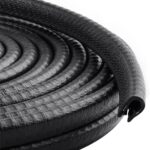 Universal Car Door Guards 33Ft(10M), Rubber U Shape Edge Trim Protection Strip, Black No-Glue Design Fits Most Vehicles