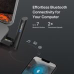 TP-Link USB Bluetooth Adapter for PC, Bluetooth 5.3 Long Range Receiver, Plug and Play, Adjustable Antenna, Supports Windows 11/10/8.1/7 for Desktop, Laptop, Keyboard, Mouse, etc (UB500 Plus) - Image 8