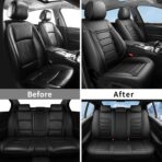 Fit Civic Car Seat Covers Compatible with Honda Civic 2022 2023 2024 2025 2026 Sport, Sport Touring, EX, EX-L, LX, Touring, Model-Full Coverage Breathable Leather (Full Set,Black) - Image 5