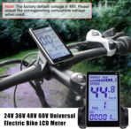 Electric Bike LCD Display, 5 Pin E Scooter M5 Panel Meter Screen with Waterproof Connector, E Bike Display Meter Control Panel Screen Suitable for 31.8 22.2mm Handlebar Electric Bike(No. 2 Protocol) - Image 2