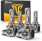 9005 9006 Bulbs Combo, 100,000LM 1200% Ultra Bright, True 1:1 Mini Halogen Size, Plug and Play No Adapter, HB3 HB4 Fog Light Conversion Kits, 85000+ Hours Lifespan, Pack of 4