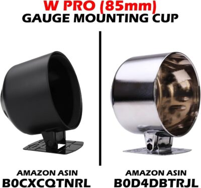 MOTOR METER RACING W Pro Series 85mm 3-3/8" Tachometer 8000 RPM Gasoline Diesel Engine with Hour Meter Black Dial White LED Waterproof for Car Truck Boat Yacht Motorcycle - Image 6