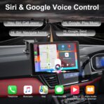 Carplay Screen for Car,7" HD IPS Wireless Portable Car Stereo for Apple Carplay &Android Auto,Car Audio Receivers Touch Screen Car Play with GPS Navigation,BT,Mirror Link,FM,Voice Control-Black - Image 2