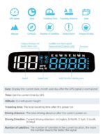 Head Up Display for Cars HOBS, Moman OBD2 Gauge Car HUD Digital GPS Speedometer with Projection Reflector Hudway Drive KM/H MPH Multiple Alarms for Most Cars with OBDII/EUOB After 2008 - Image 9