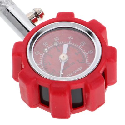 Heavy Duty Tire Pressure Gauge Metal Car Tire Air Pressure Gauge Tool with Digital Display Red for Auto Monitoring - Image 3