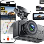 JOMISE 4K Dash Cam Front and Rear with 5Ghz WiFi GPS, Dual Dashcam with 64GB Card, 3" Screen, Night Vision, 24H Parking Mode – Reliable Dash Camera for Family Cars, Rideshare Drivers, and Trucks