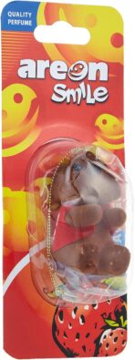 Areon Smile - Animals Hanging Car Air Freshener - Strawberry Scent