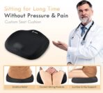 FLORICH Car Seat Cushion and Lumbar Support Headrest Pillow Memory Foam Ergonomic Car Cushion Back Neck Support Pillow Sciatica & Back & Tailbone Pain Relief Cushion for Car Seat Driving, Black - Image 3