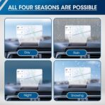 4 Pcs HUD Reflective Windshield Film, 4.7" x 3.5" Universal Head Up Display Reflective Windscreen Projection Film Car, Clear Electrostatic Film Apply to 3-5 inch HUD & GPS Speedometer Devices - Image 2