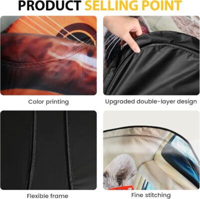 Car Windshield Sun Shade - Foldable Car Sun Shade Windshield for Front Window, Reflector Sunshade Offers Ultimate Protection for Cars Interior (55.2 x 31.5 in) - Image 4