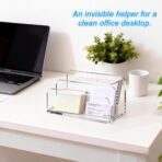 Acrylic Mail Organizer 2-Slot Desktop File Sorter - a Versatile Document Rack Suitable for Homes, Offices and Schools and a Space Saving File Organizer for DIY Decoration - Image 4