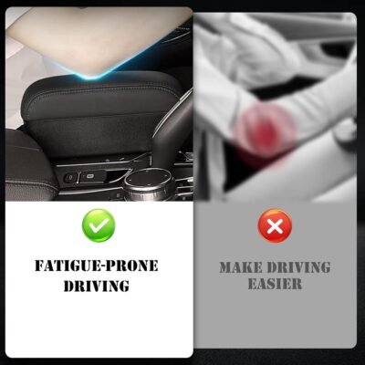 Sporacingrts Universal Car Armrest Storage Box with Cup Holder Ergonomic Adjustable Wrist Support Center Console Organizer Multifunctional Storage Solution for Cars SUVs Trucks (Black) - Image 3