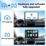 LAMTTO 9" Wireless CarPlay Screen with Net-Flix YouTube Apps Portable Car Play Screen for Apple Carplay and Android Auto with Backup Camera Navigation Bluetooth Voice Control AUX Siri - Image 7