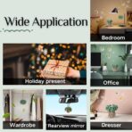 Handmade Crochet Hanging Car Air Freshener - Botanical Fern Leaf Design with 12ml Refillable Glass Essential Oil Bottle, Long-Lasting Car Diffuser & Nature-Inspired Decor - Image 7