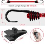 Hlogree 2PCS Car Cover Gust Straps Wind Protector,Bungee Cords Hook Clips Kit Hold Tarp Tie Down from Blowing Off in High Winds-Universal Fit for Most Cars,Sedans,SUVs,Trucks,Vans and More-Red - Image 6