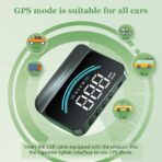 Heads Up Display for Cars M11,Universal OBD+GPS Digital Speedometer Dual System 3.5 Inches HUD with Speed,Water Temperature,Driving Mileage,Overspeed Alarm,Suitable for All Cars - Image 4