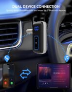 Bluetooth 5.3 Receiver for Car, [LED Screen] [Noise Cancelling] 3.5mm AUX Bluetooth Adapter, Wireless Audio Receiver for Wired Headphones/Home Stereo/Speaker, Music Playing, Hands-Free Call - Image 8