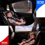 4 PCS Universal Car Window Shades for Baby, 20"x12" Static Cling Mesh Car Shades for Side Windows, Easy Fold UV & Sun Protection Window Covers for Family Travel - Image 4