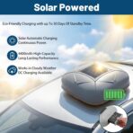 Car Cover Solar Charging, Automatic aterproof Windproof & Snowproof, Electric Shrinkage Car Window Covers, Fit for Sedan, MPV, SUV. 3XXL-White - Image 4