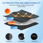 Car Window Shades with 8 Strong Magnets-26.8"x19.7" Dual Layer Car Rear/Side Window Sunshade for Baby Semi-Transparent 2-in-1 Universal Auto Sun Shade for Kid & Pet Protection (2 Pack) Black - Image 8