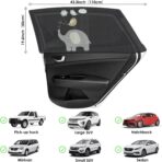 Car Window Shade for Baby, UV Protection Breathable Mesh Baby Window Covers, Universal Fit Stretchable Sun Shades, Keep Car Interior Cool and Comfortable for Toddler Kids Children (2 Pack) - Image 3