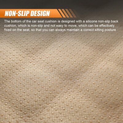 Car Seats Cover, Comfortable Linen Front Seat Cushion Pad with Storage Pocket, Breathable Anti-Slip Seat Protector, Four Seasons Universal Auto Interior Accessories for Car Truck SUV (Grey) - Image 4