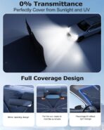 DMJN Umbrella Windshield Sun Shade - Medium, Car Sunshade for Front Windshield [Nano Ice-Crystal Coatings] UPF50+ Heat & UV Block, Protect Interior & Keep Cooler Universal for Car, SUV, Truck - Image 5