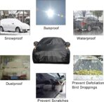 Full Car Covers for Sedan, Car Cover Waterproof All Weather Windproof Dustproof UV Protection Scratch Resistant Indoor Outdoor Univers - Image 2
