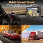 GPS Navigator for Car 7 inch Touch Screen Voice Prompts Turn Direction Speed Limit Warning Free Update Map - Image 3