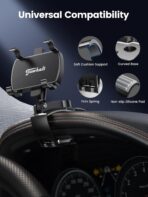 Car Phone Holder for Dashboard Cell Phone Mount for Car 360 Degree Rotation Clip Design Compatible with All Cell Smart Phones. - Image 5